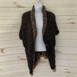 Fuzzy open cardigan